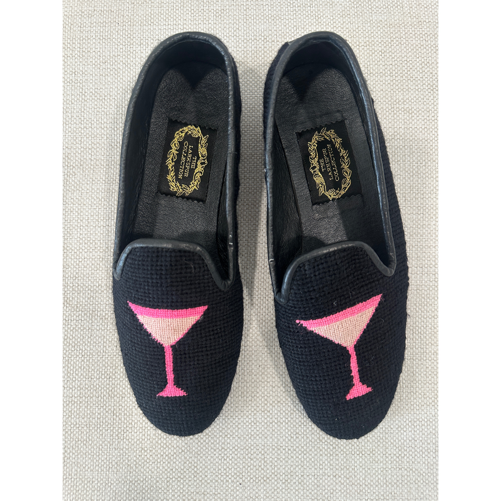The Larkspur Collection Black & Pink Martini Loafers